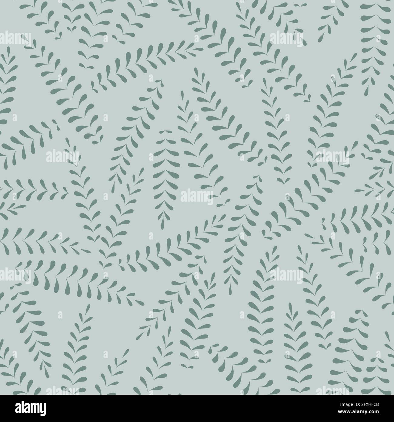Vector abstract doodle leaves print seamless pattern background. Hand ...