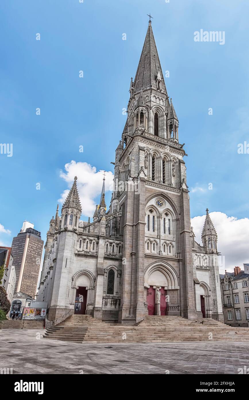 Cathedral of Nantes in France Stock Photo