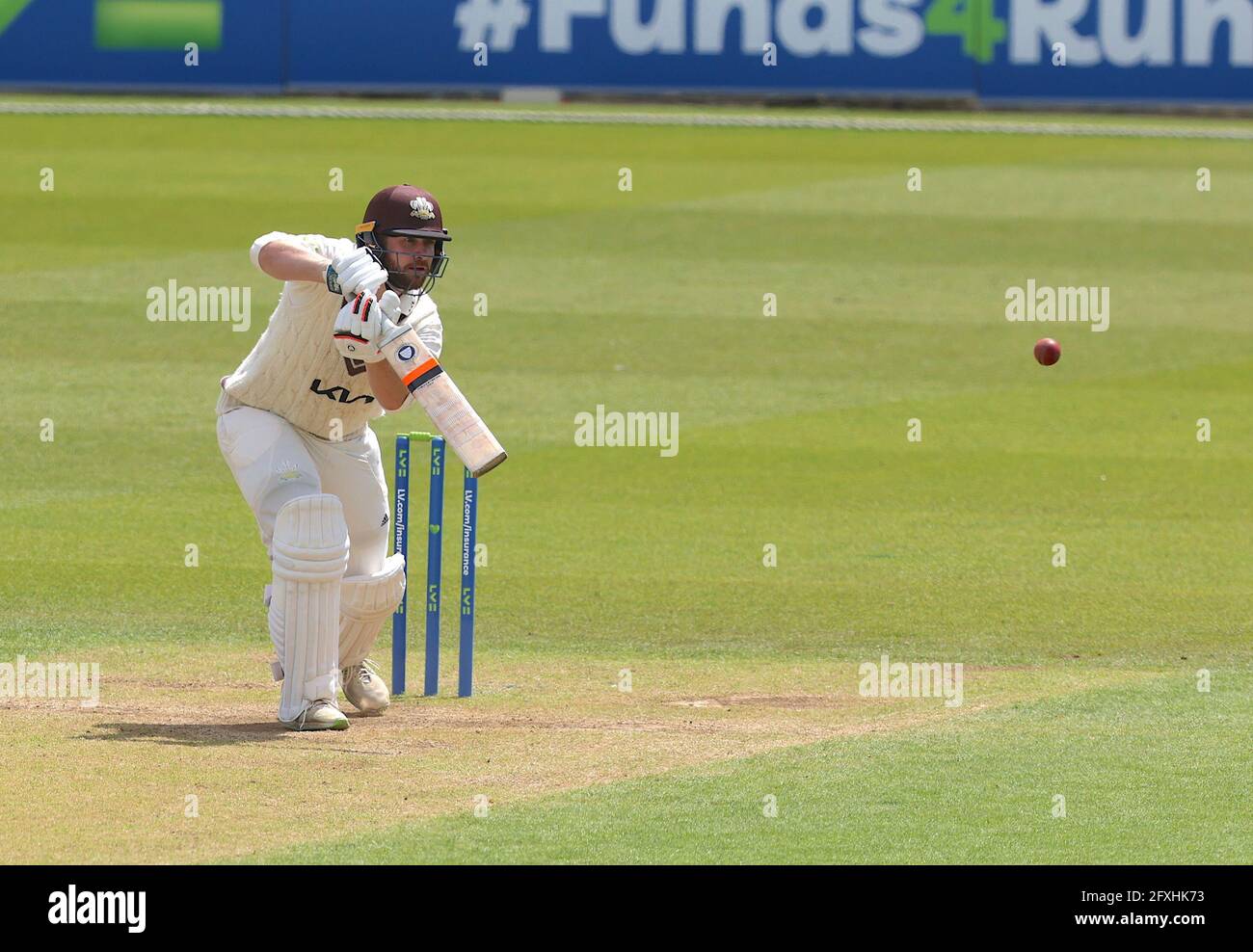 27 May, 2021. London, UK. as Surrey take on Gloucestershire in the County Championship at the Kia Oval, day one. David Rowe/Alamy Live News. Stock Photo