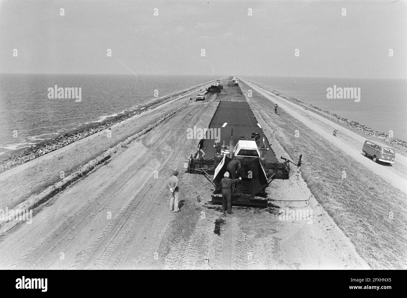 Road on dike Black and White Stock Photos & Images Alamy