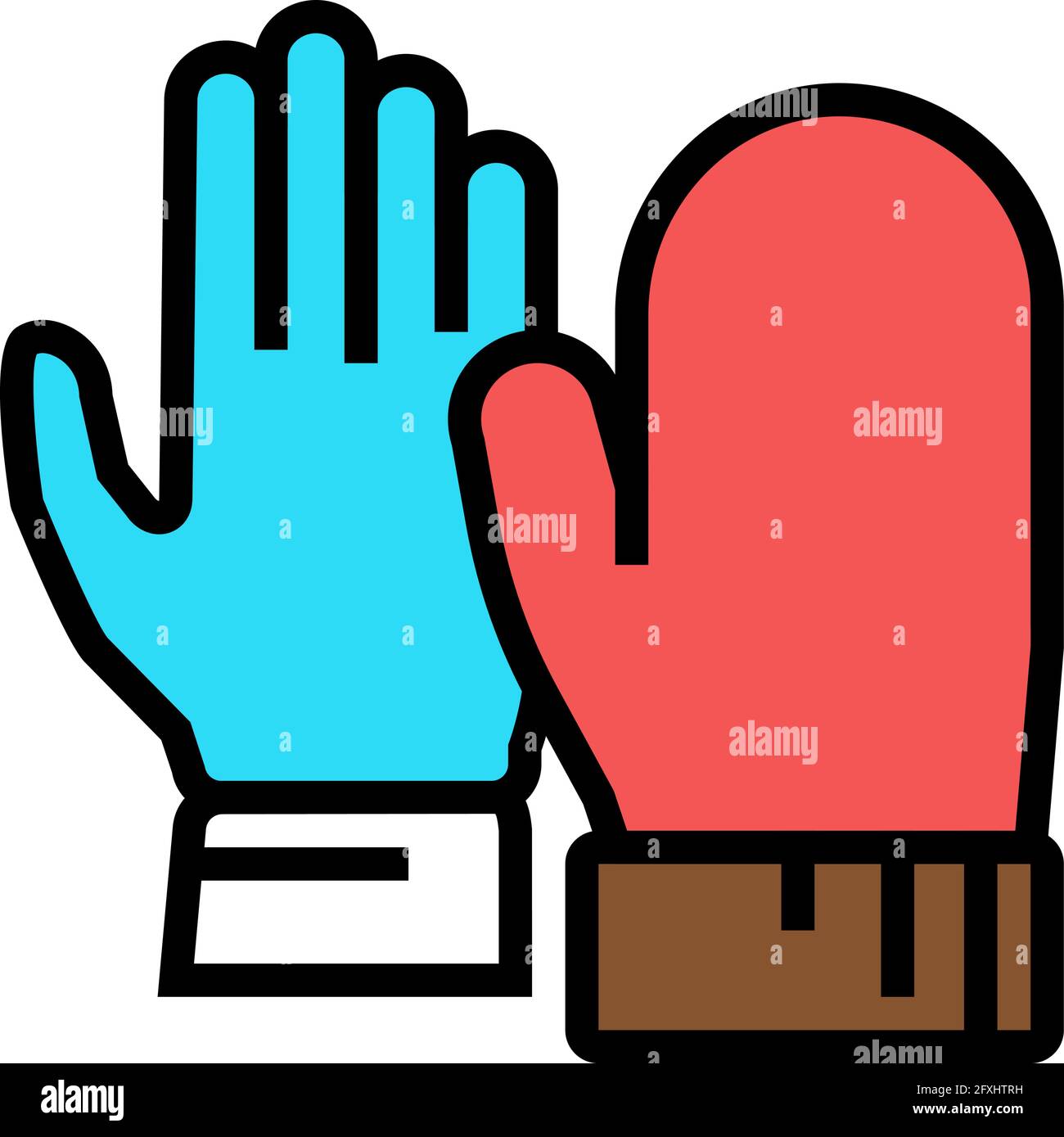 gloves dry skin color icon vector illustration Stock Vector Image & Art ...