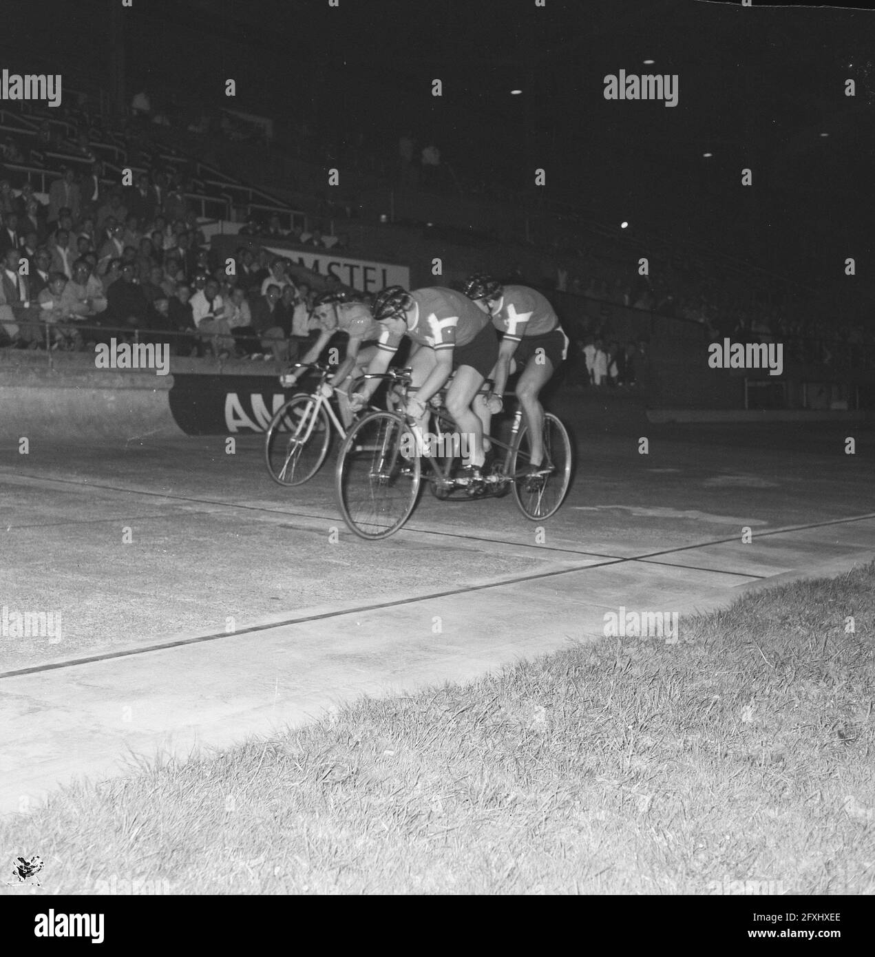Cycling Netherlands v. Denmark. Tandem, August 11, 1967, WIELRENNEN, tandems, The Netherlands, 20th century press agency photo, news to remember, documentary, historic photography 1945-1990, visual stories, human history of the Twentieth Century, capturing moments in time Stock Photo