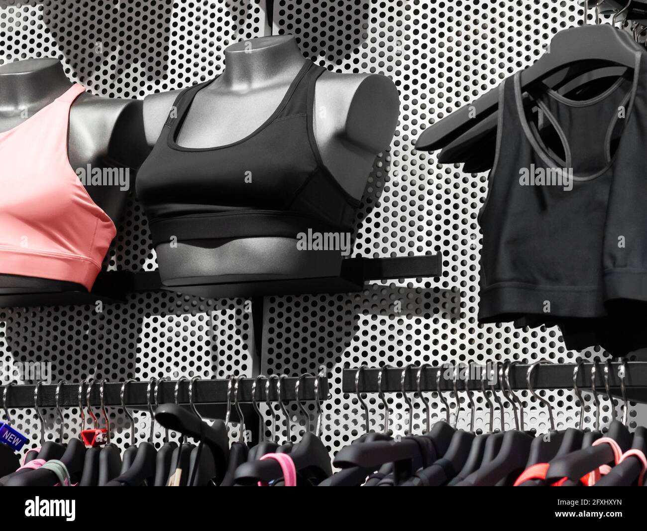 Racks store coat hangers hires stock photography and images Alamy