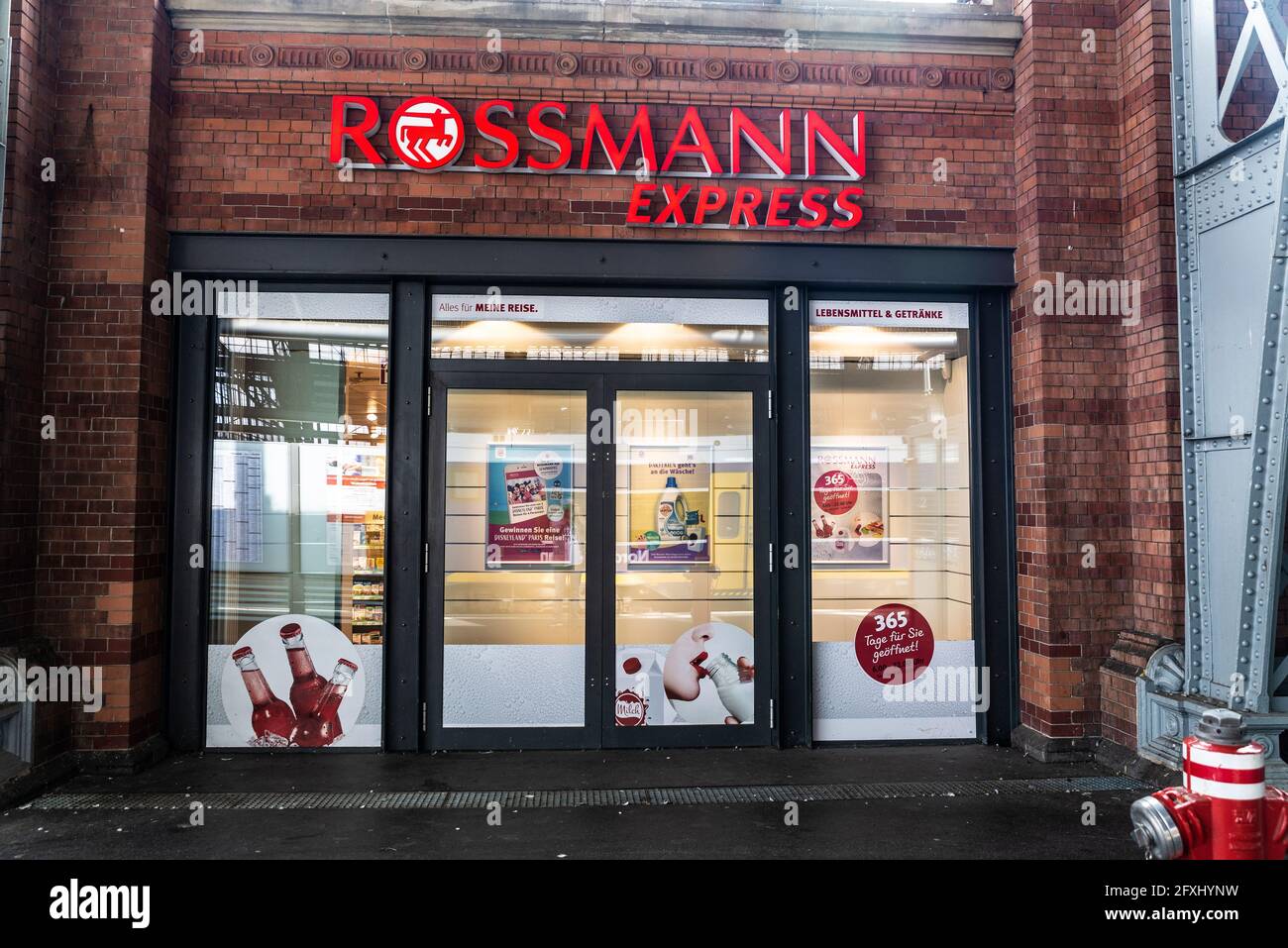 Entrance of a Rossmann Store. The Rossmann GmbH commonly known as Rossmann  Drogeria Parfumeria Cosmetic Shop is the second largest drugstore chain bas  Stock Photo - Alamy