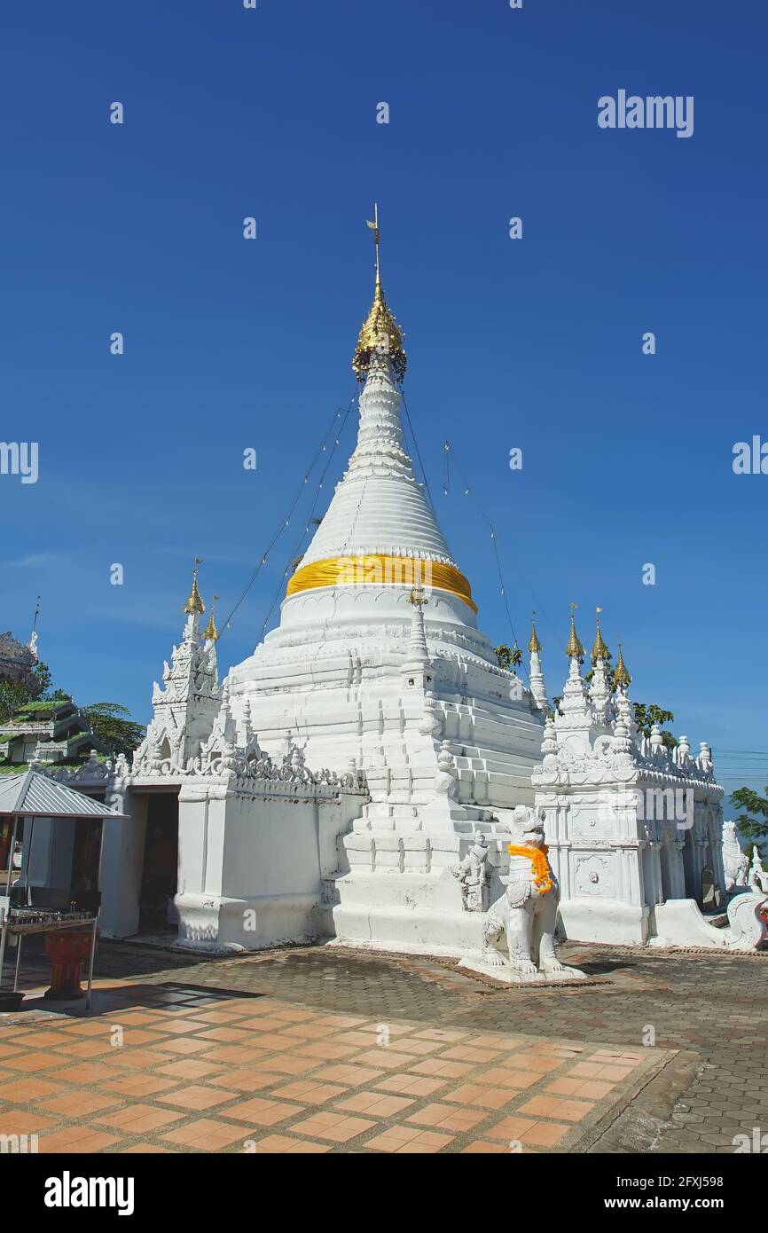 Wat Phrathat Doi Kong Mu in Mae Hong Son province, Thailand. Stock Photo
