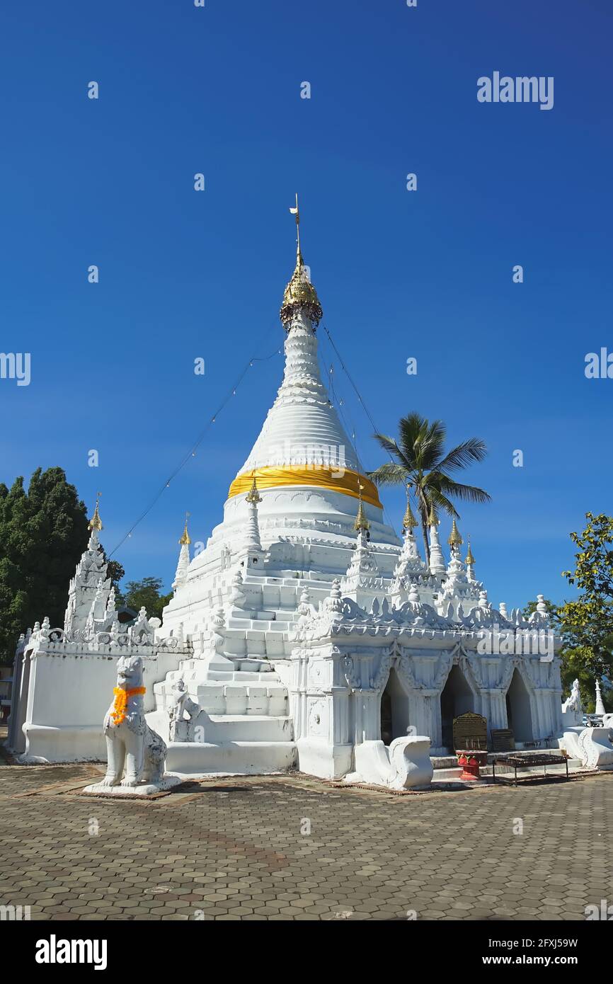 Wat Phrathat Doi Kong Mu in Mae Hong Son province, Thailand. Stock Photo