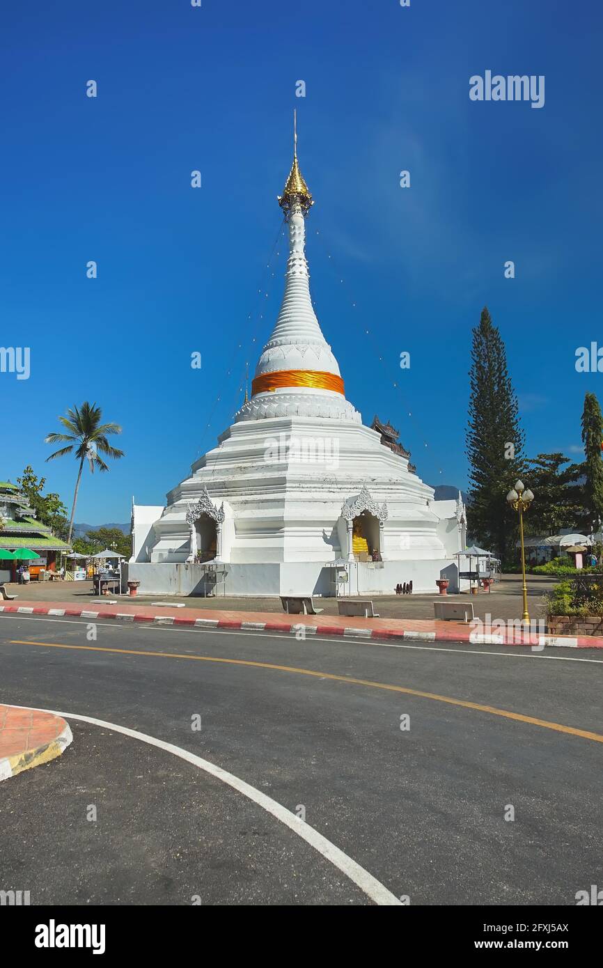 Wat Phrathat Doi Kong Mu in Mae Hong Son province, Thailand. Stock Photo