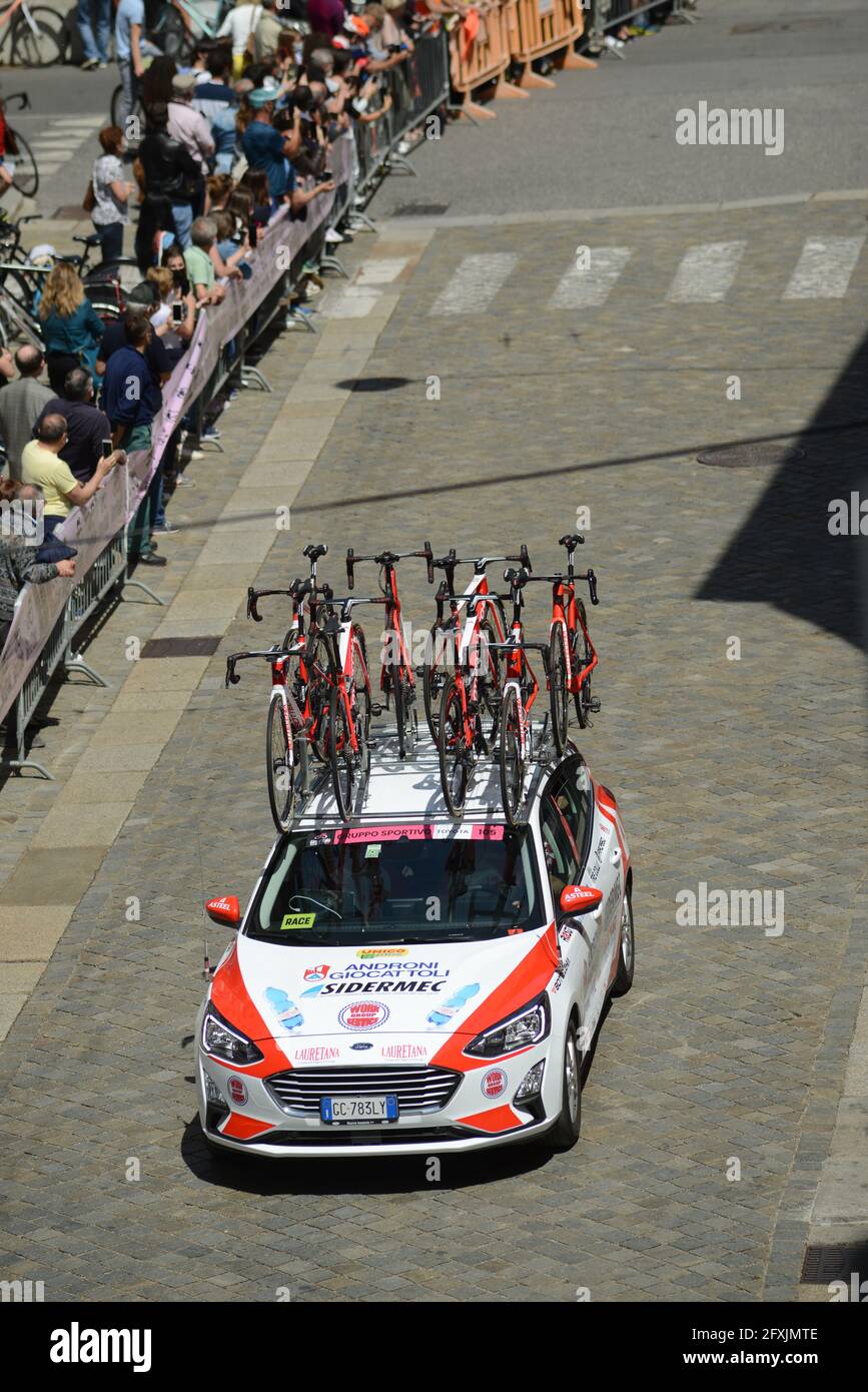 Giro d'Italia bike race 2021 Cremona Stage Stock Photo