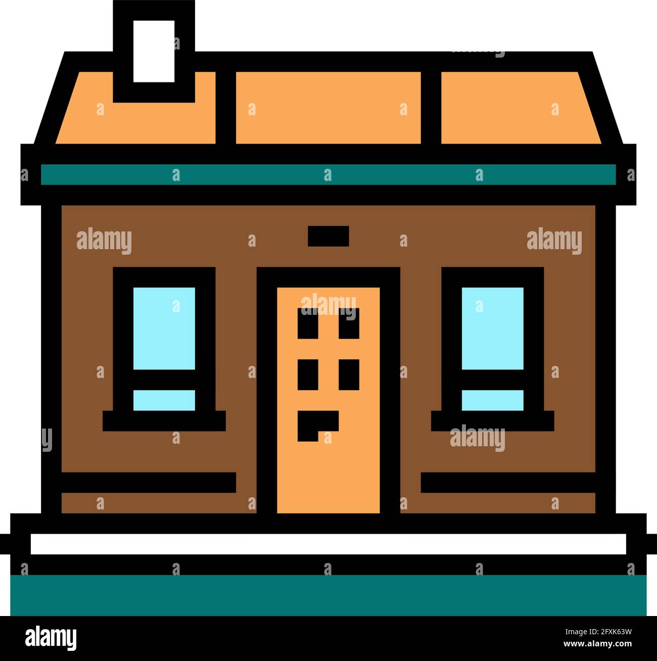 tiny home house color icon vector illustration Stock Vector Image & Art