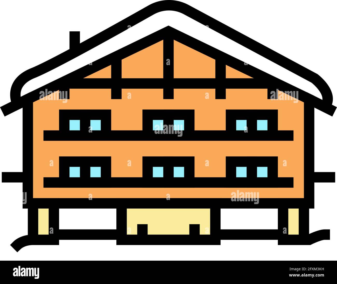 chalet house color icon vector illustration Stock Vector Image & Art ...
