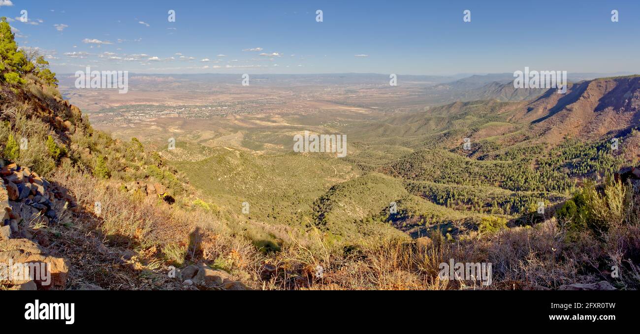 Afternoon view from the Spectator Area on Mingus Mountain near Jerome, Arizona, United States of America, North America Stock Photo