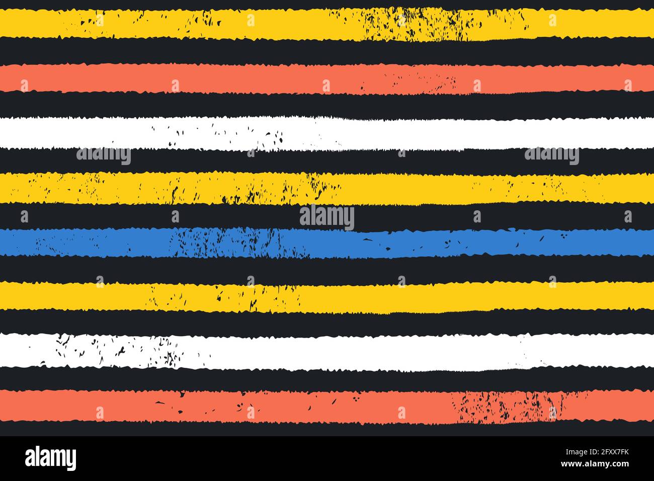 Hand drawn simple striped pattern. Seamless vector colorful pattern ...