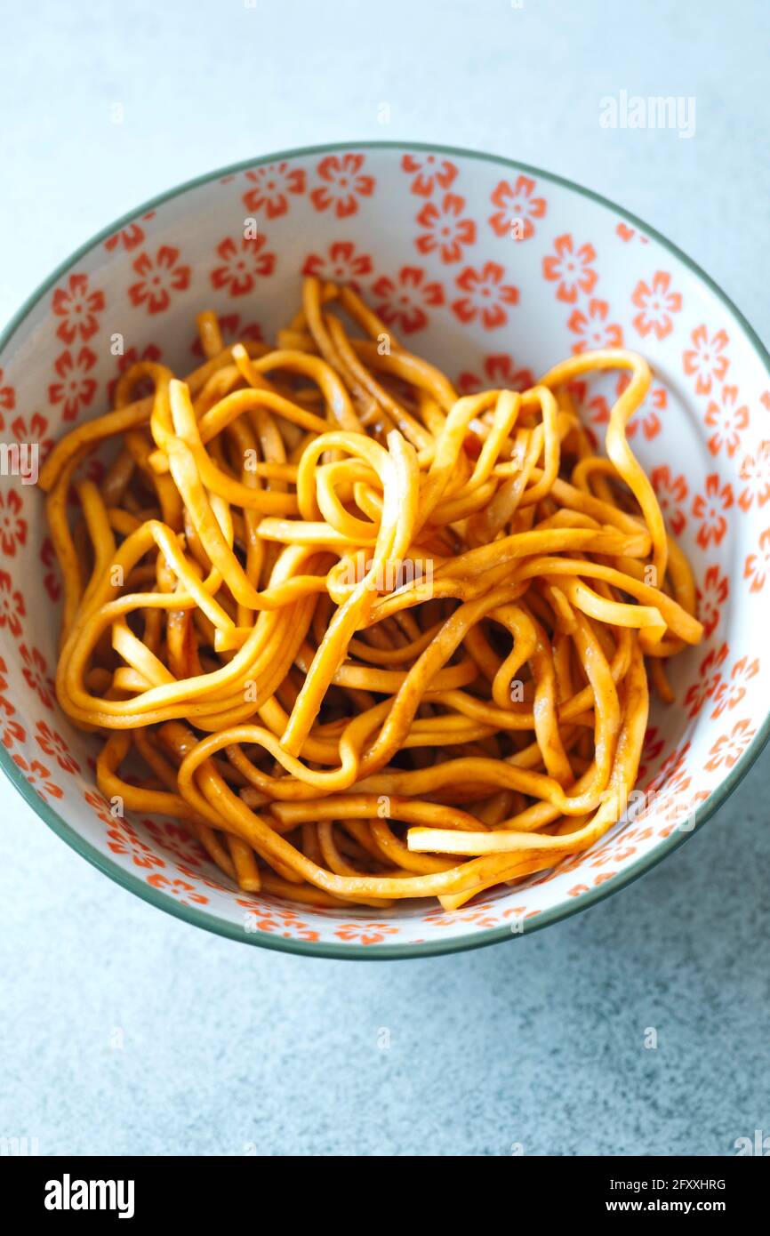 Cooked Chinese Noodles Stock Photo Alamy