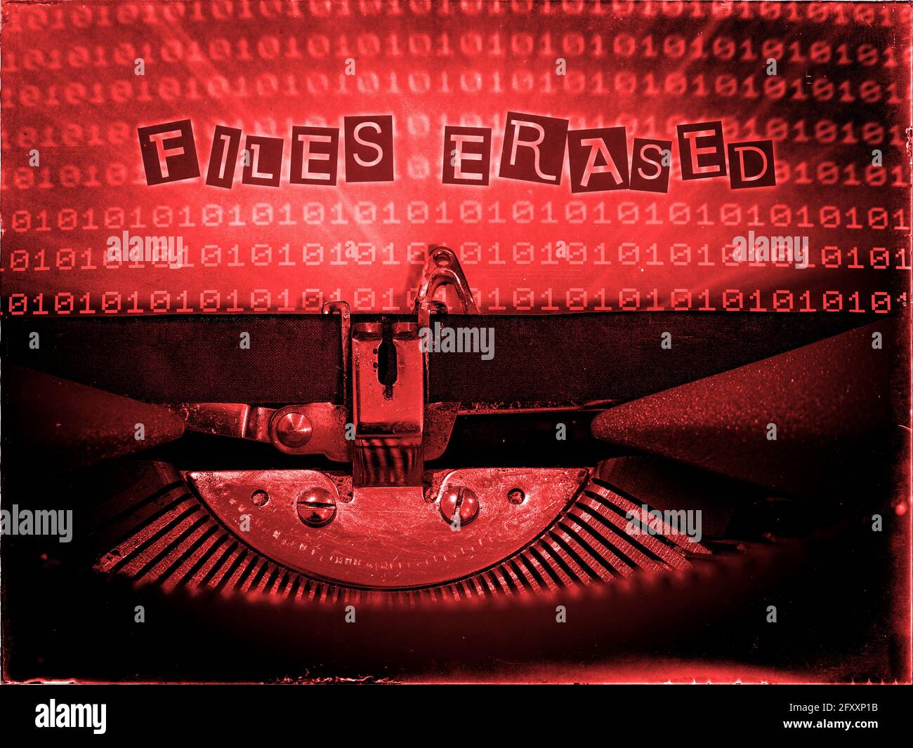 Code Red Virus Typewriter Technology Stock Photo Alamy
