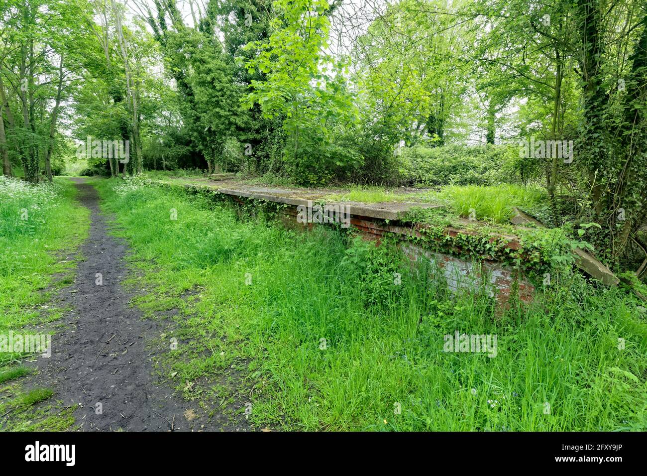 Old disused railway station at Great Yeldham. Stock Photo