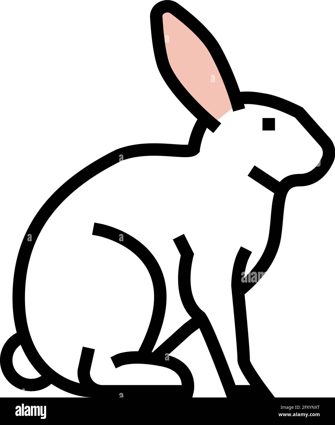 rabbit pet color icon vector illustration Stock Vector Image & Art - Alamy