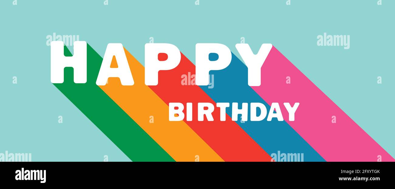 Happy birthday greeting card, banner design Stock Vector