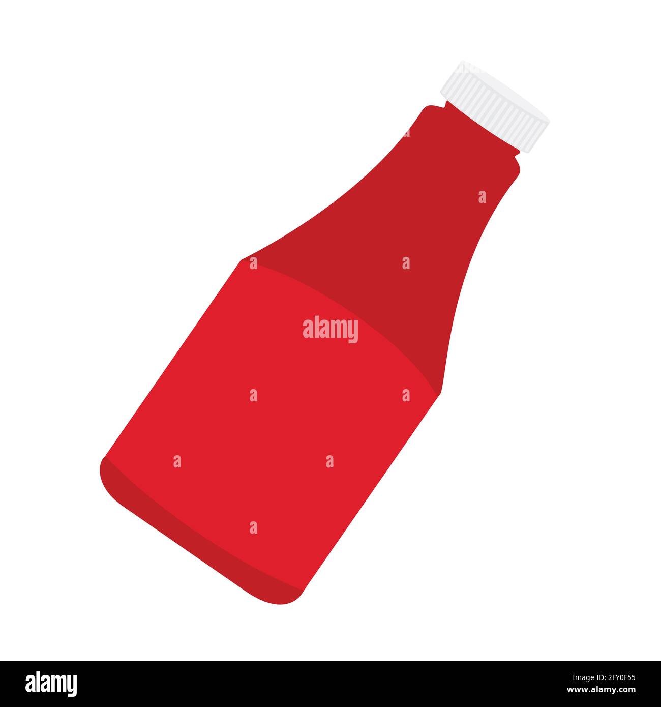 Ketchup bottle isolated on white background. Tomato ketchup sauce Stock