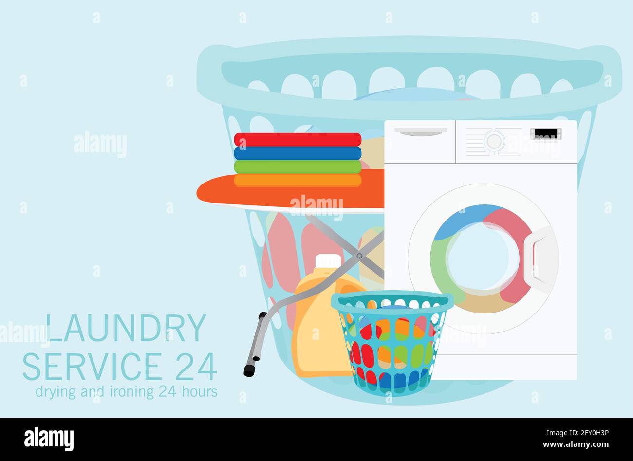 Laundry service vector illustration design. Cleaning concept Stock Vector