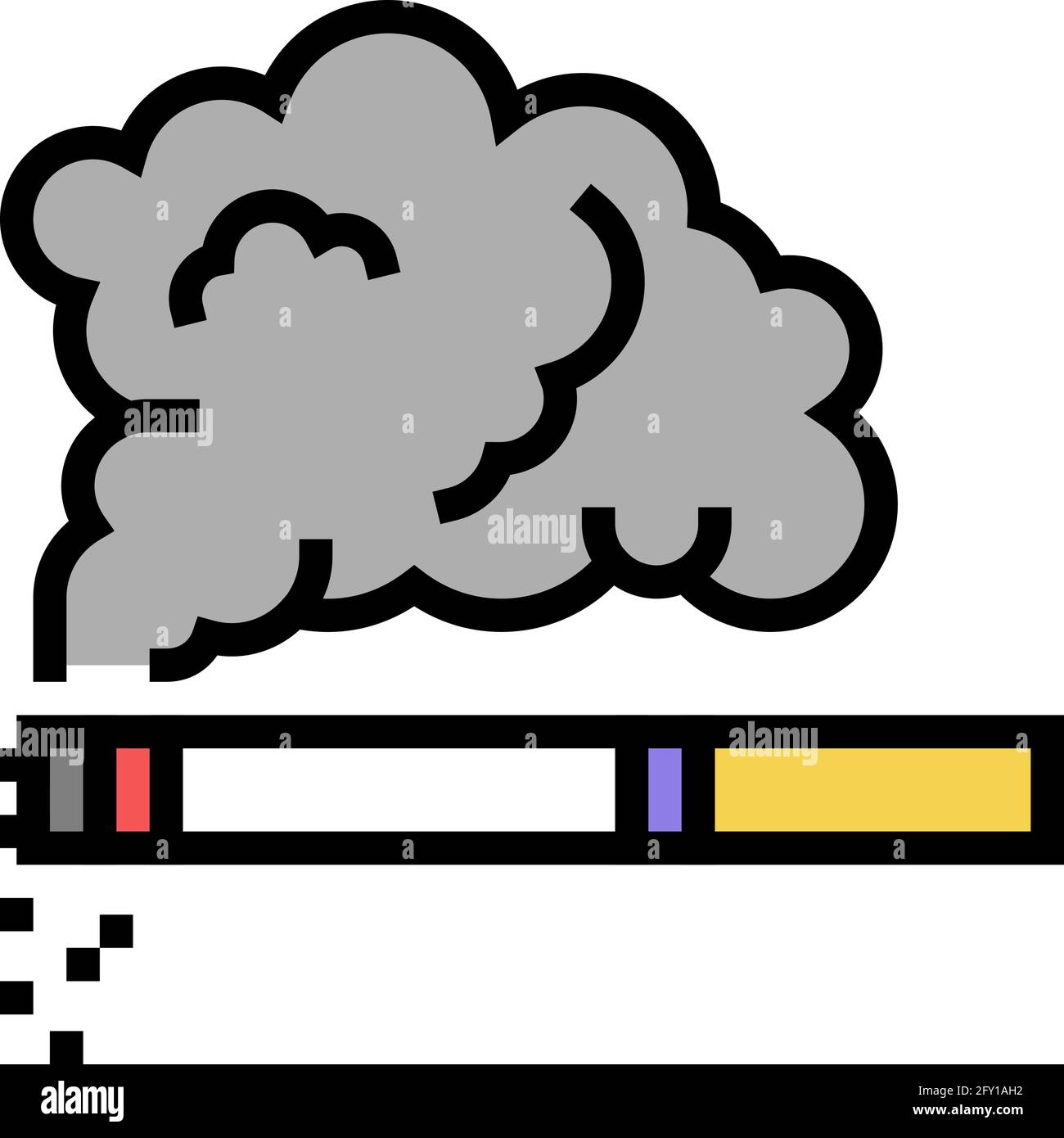 tobacco smoke color icon vector illustration Stock Vector Image & Art ...