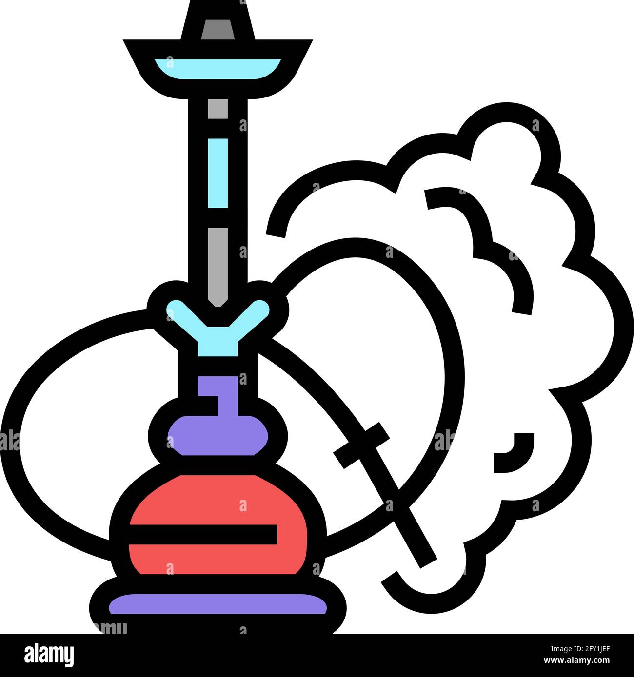 hookah smoke color icon vector illustration Stock Vector Image & Art ...