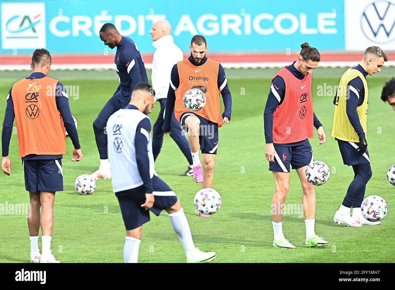 Karim Benzema of France during the France training session at Centre National du Football, on May 27, 2021 in Clairefontaine-en-Yvelines, France. Photo by David Niviere/ABACAPRESS.COM Stock Photo