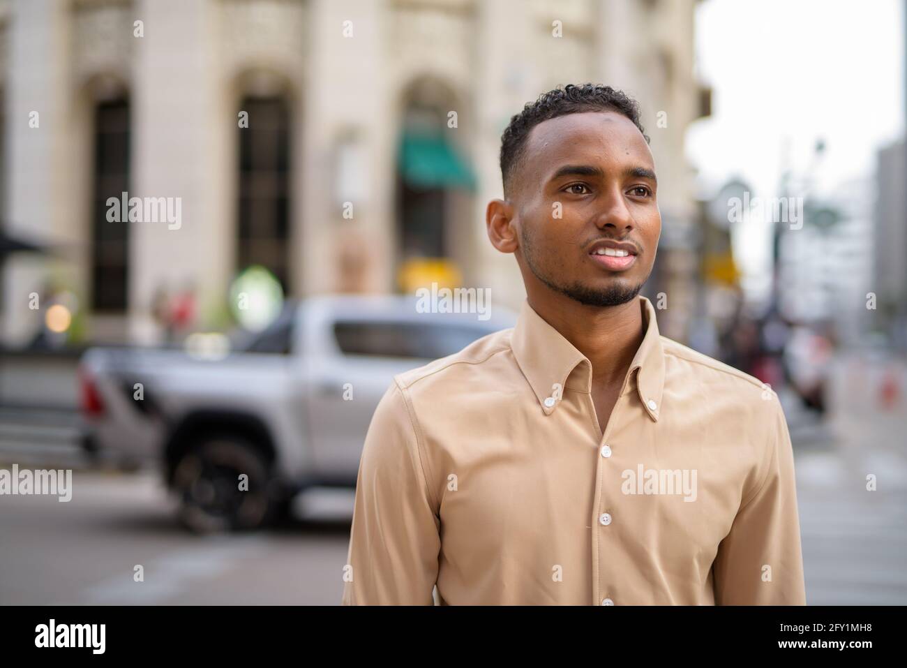Handsome black man headshot hi-res stock photography and images - Alamy