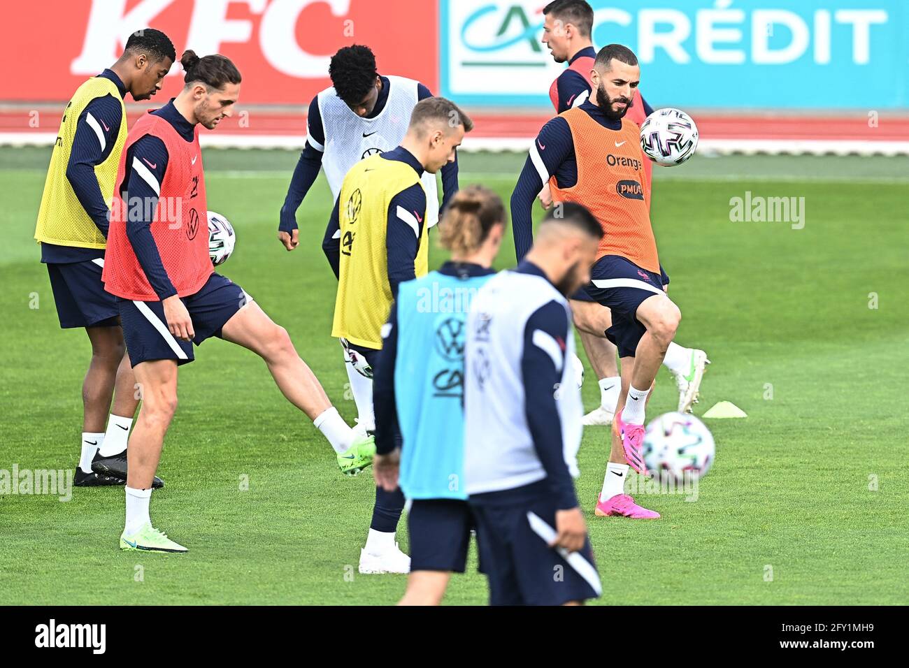 Karim Benzema of France during the France training session at Centre National du Football, on May 27, 2021 in Clairefontaine-en-Yvelines, France. Photo by David Niviere/ABACAPRESS.COM Stock Photo