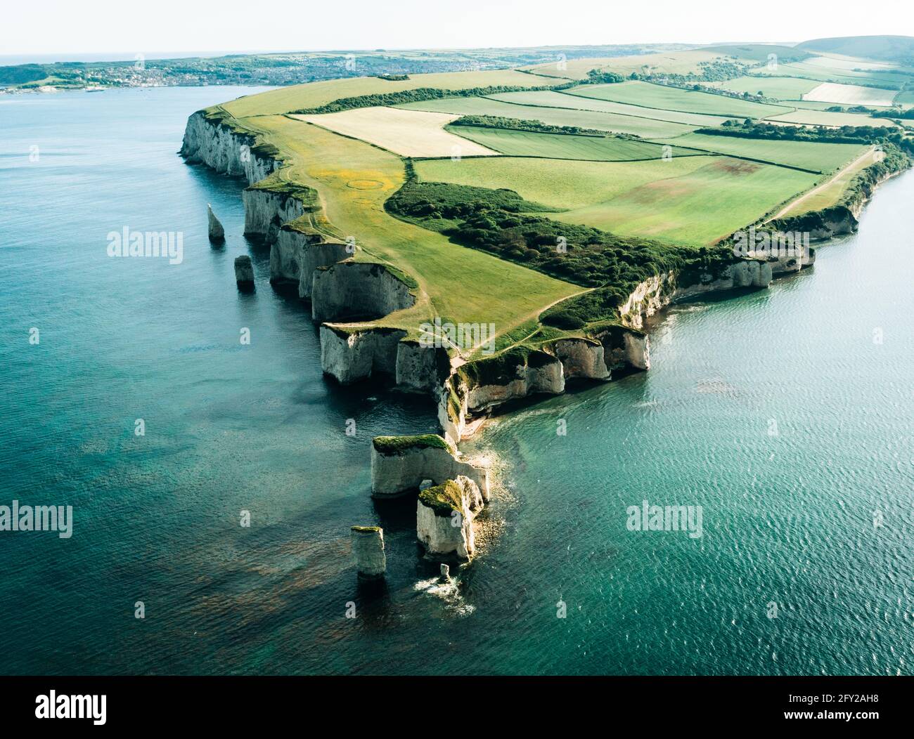 Old harry's rocks aerial hi-res stock photography and images - Alamy