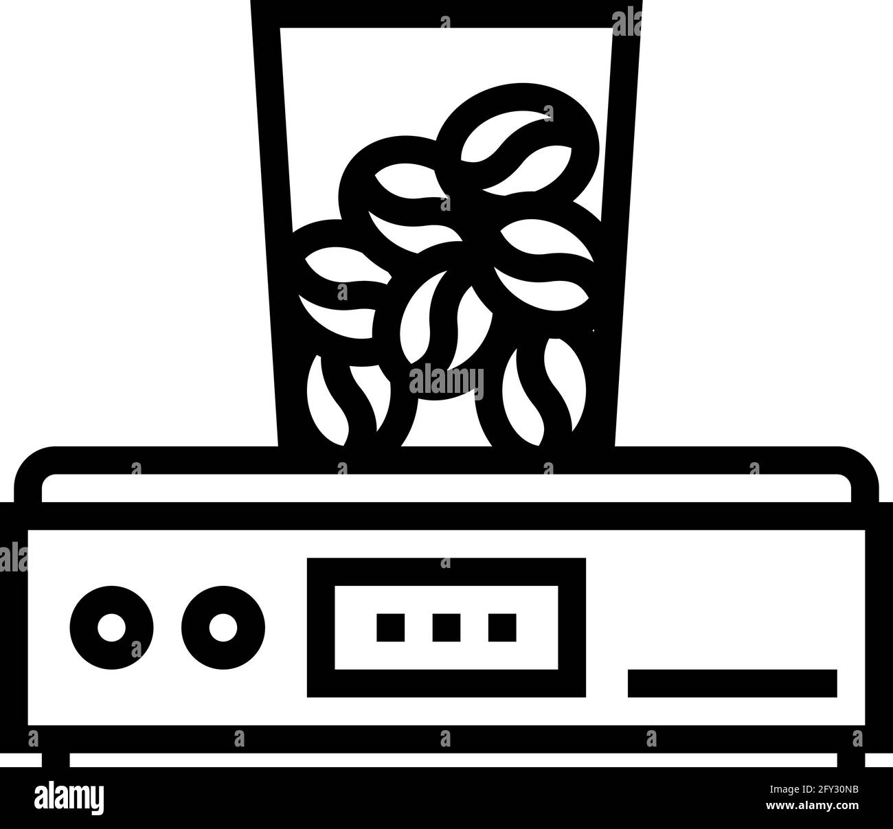 coffee grinder device line icon vector illustration Stock Vector Image ...