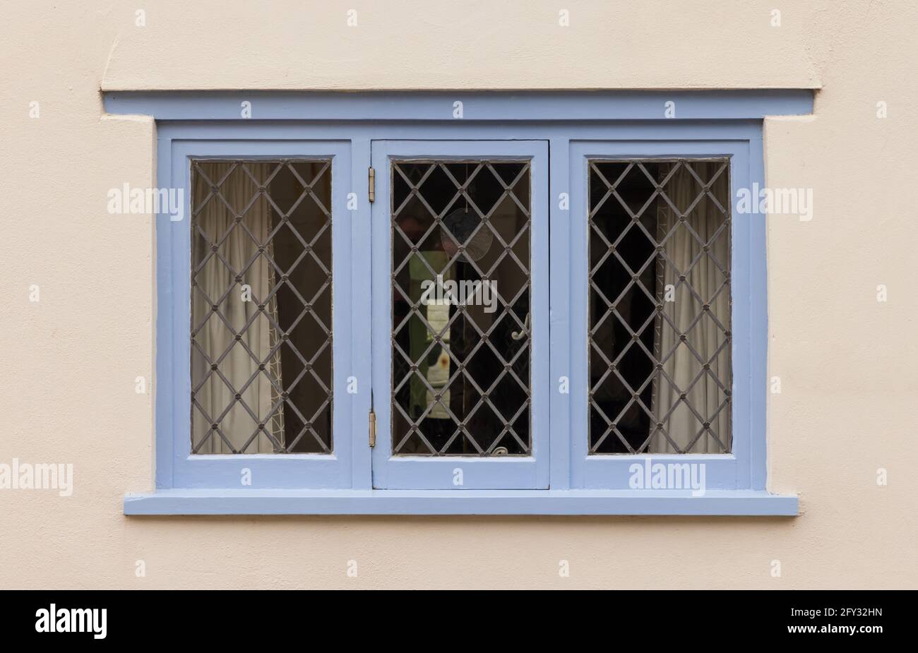 Old style leaded window frame. UK Stock Photo Alamy