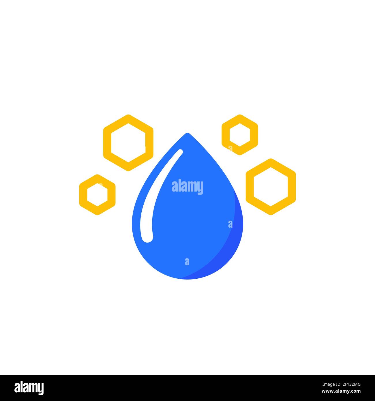 Drop with nano particles icon on white, vector Stock Vector Image & Art ...
