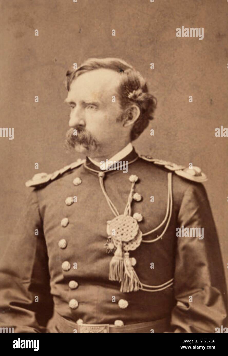 GEORGE ARMSTRONG CUSTER (1839-1876) United Stats Army officer and cavalry commander about 1870 Stock Photo
