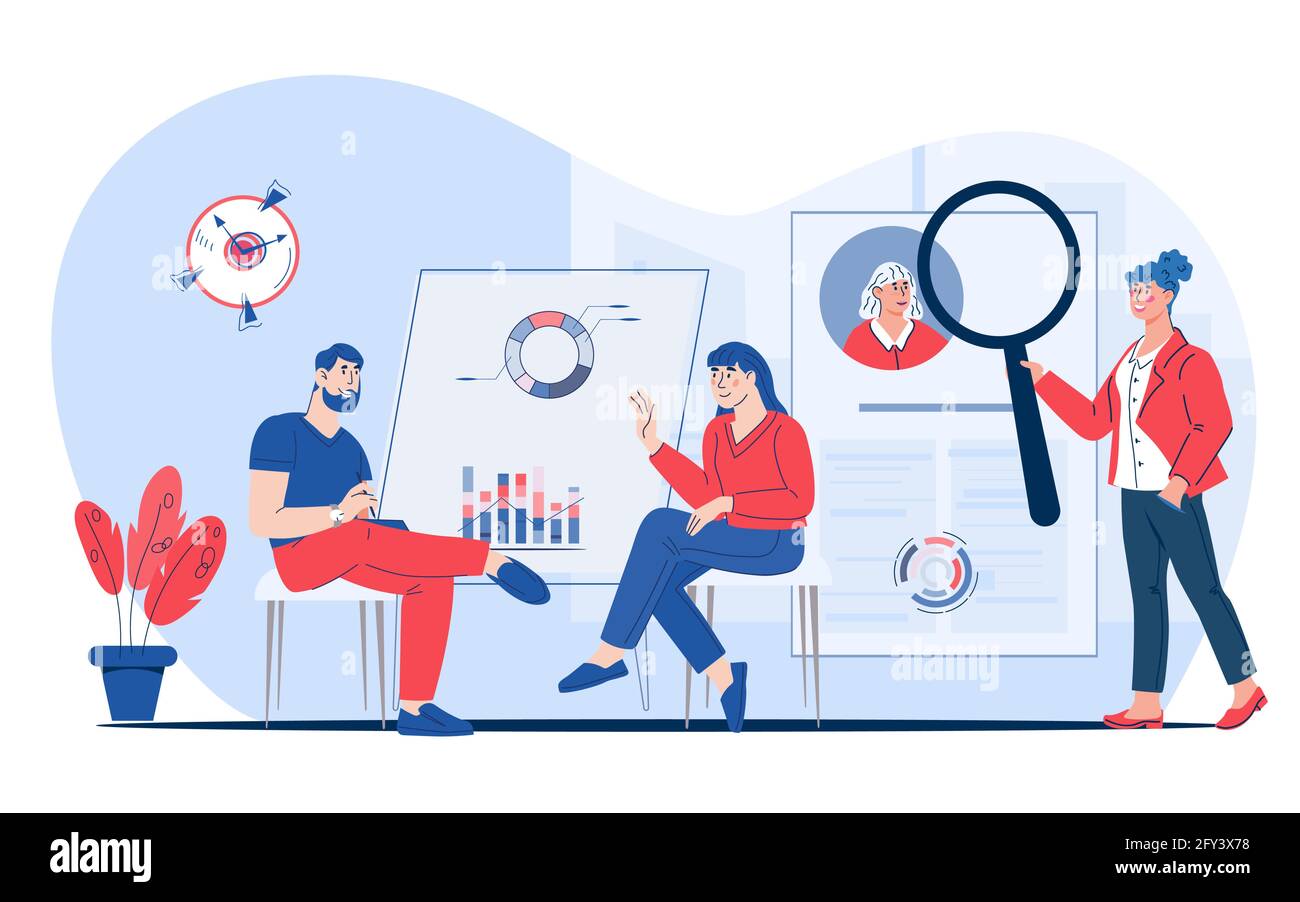 Human resources department cartoon Cut Out Stock Images & Pictures - Alamy