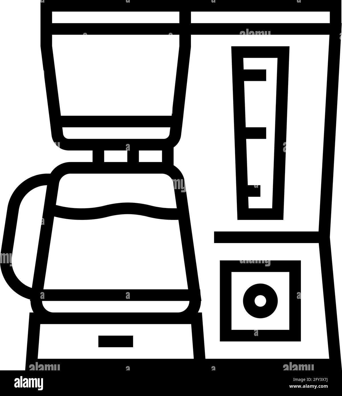 domestic coffee machine line icon vector illustration Stock Vector ...
