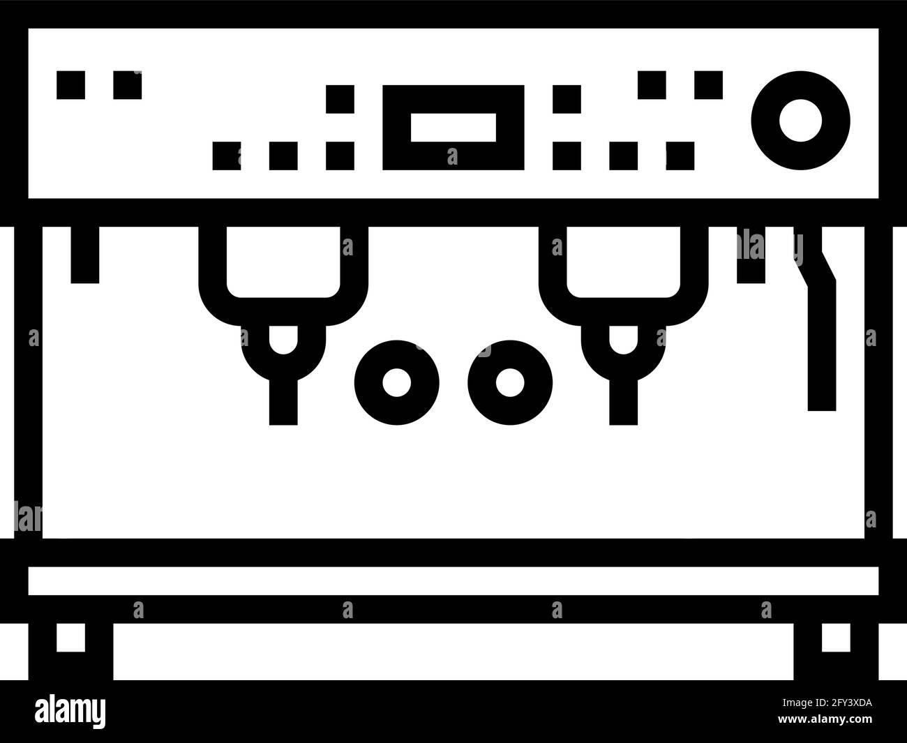 professional coffee machine line icon vector illustration Stock Vector ...