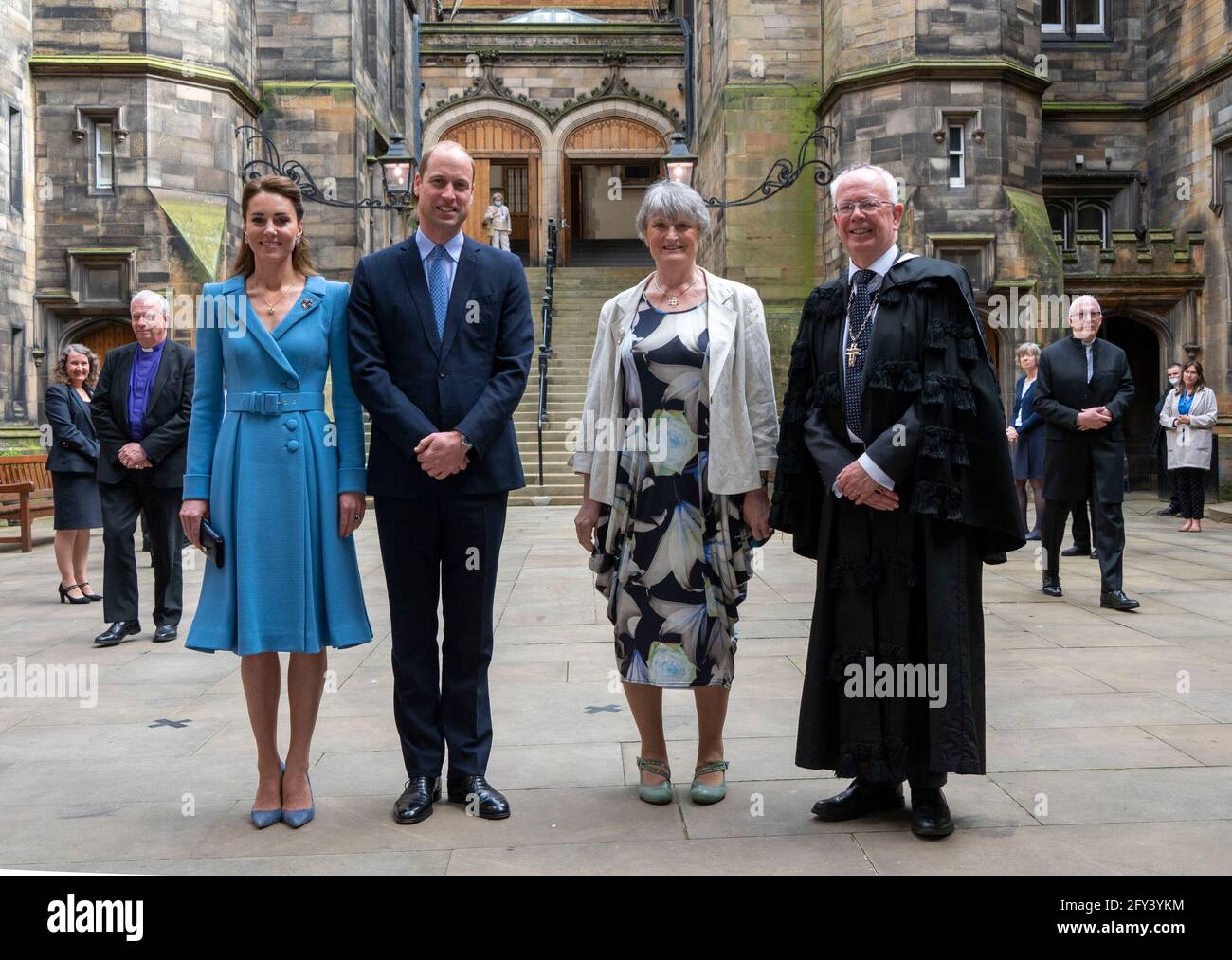 (Left to right) The Duchess of Cambridge, the Duke of Cambridge, Lady