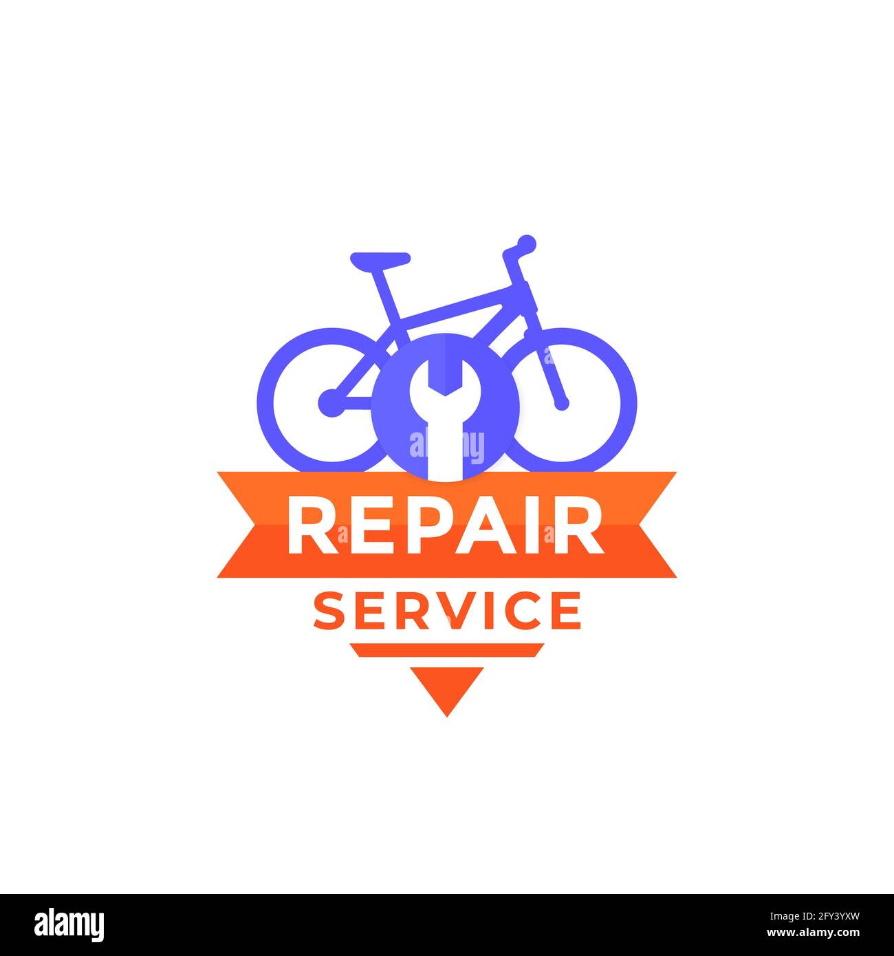 bicycle, bike repair service, vector logo icon Stock Vector Image & Art -  Alamy