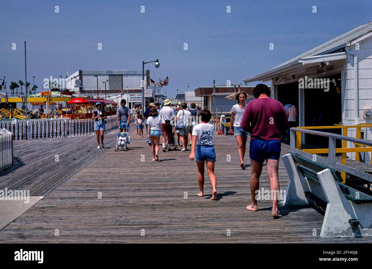 Boardwalk/Beach, Point Pleasant, New Jersey - John Margolies Roadside America, 1978 Stock Photo