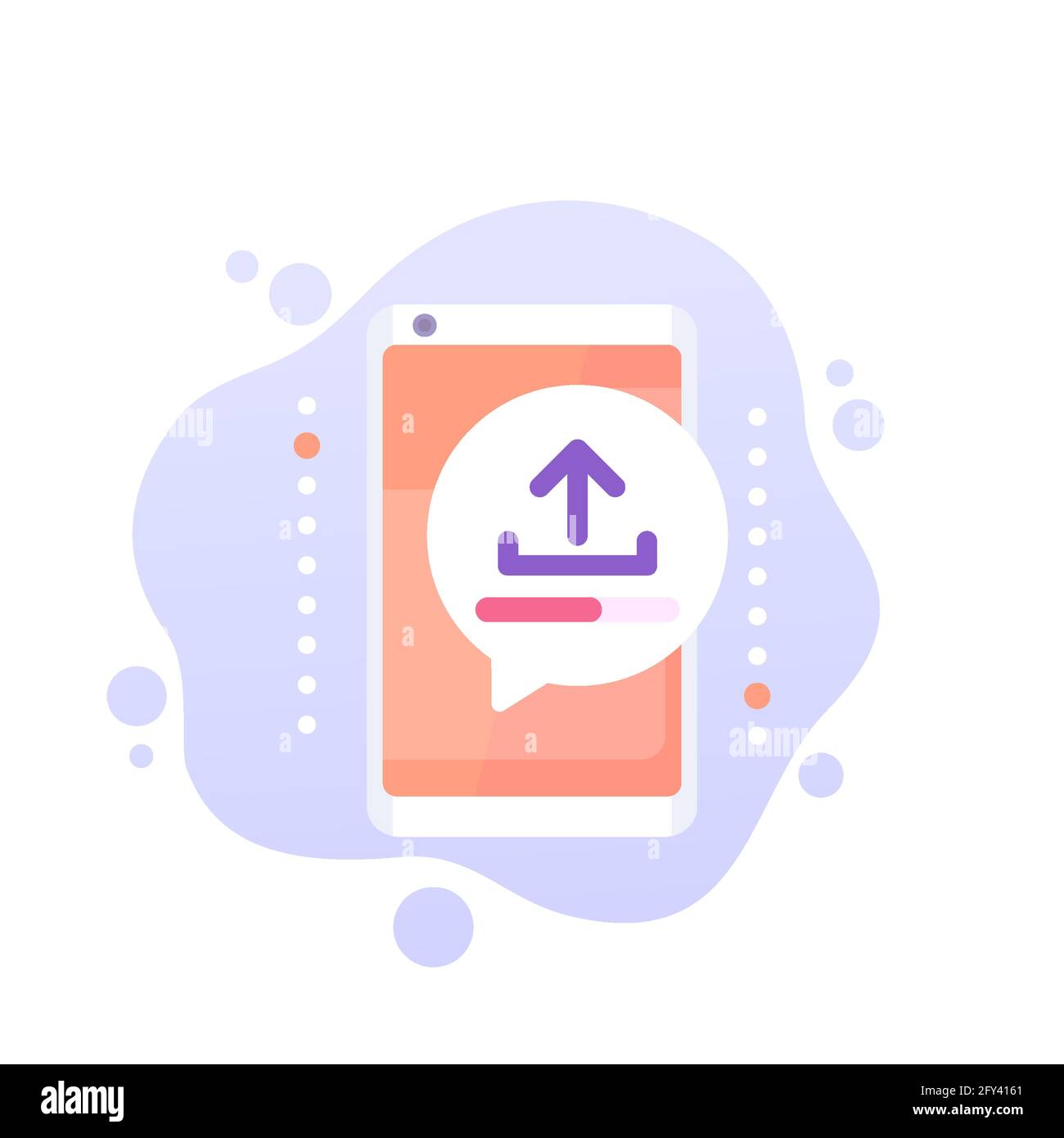 upload with a smart phone vector icon Stock Vector Image & Art - Alamy