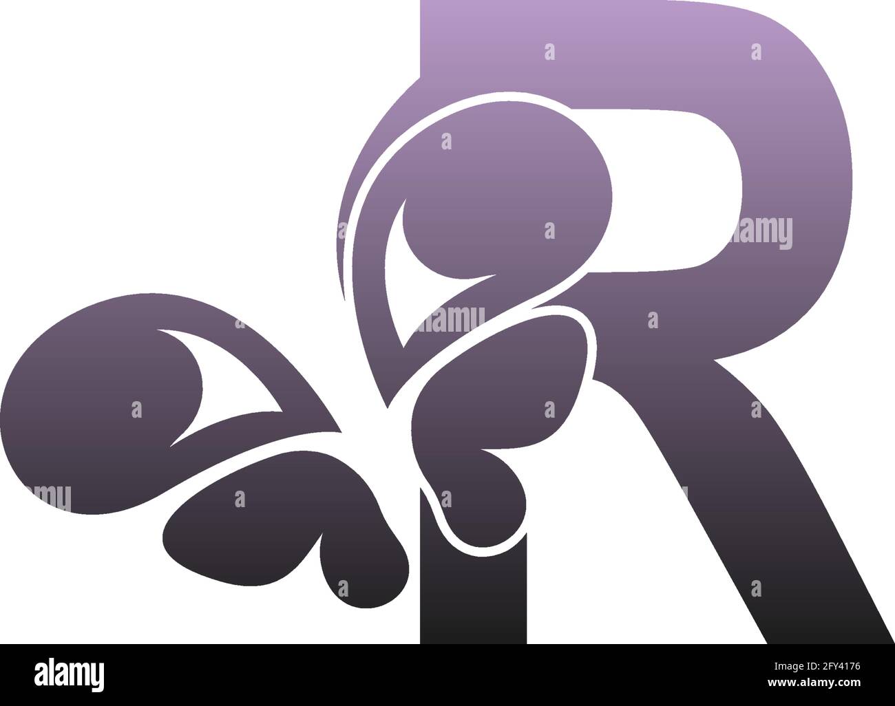 Letter R with butterfly icon logo design vector template Stock Vector ...