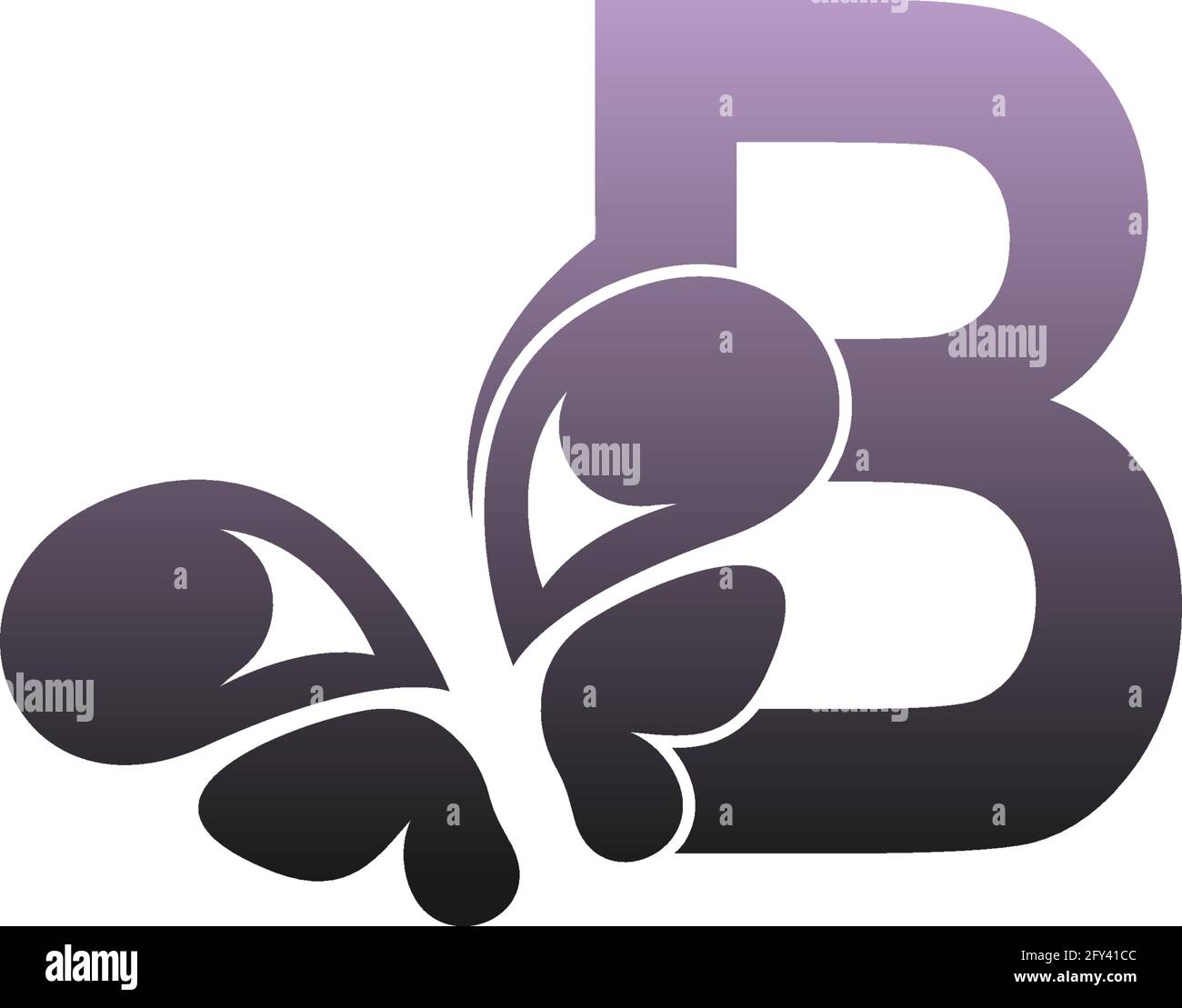 Letter B with butterfly icon logo design vector template Stock Vector ...