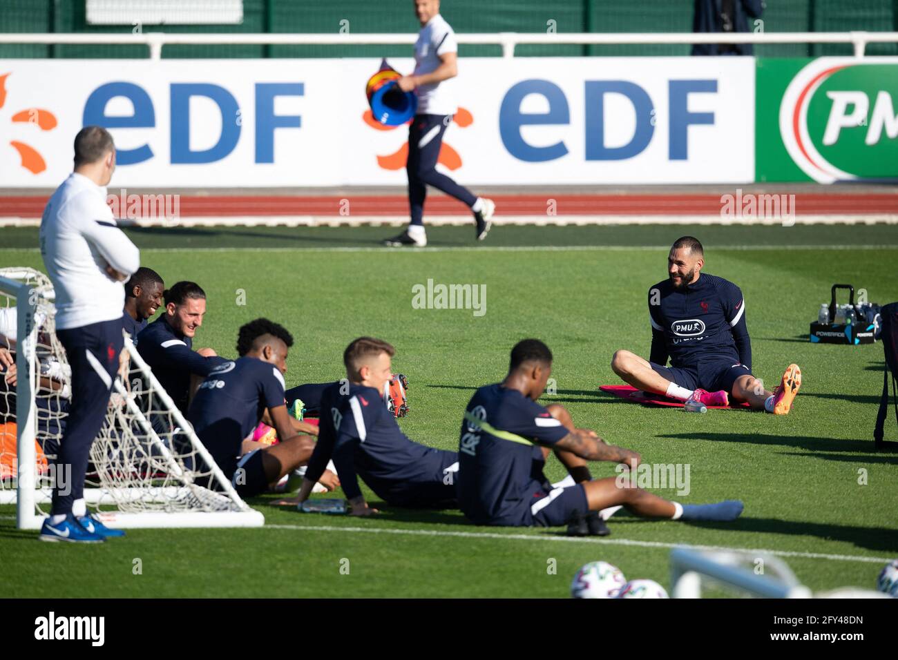 Karim Benzema of France during the France training session at Centre National du Football, on May 27, 2021 in Clairefontaine-en-Yvelines, France. Photo by David Niviere/ABACAPRESS.COM Stock Photo