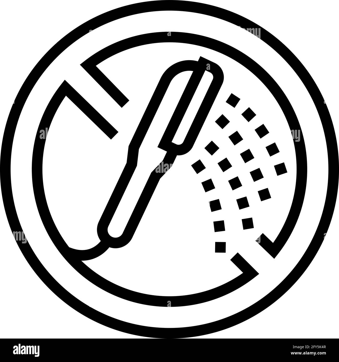 stop hot showers line icon vector illustration Stock Vector Image & Art