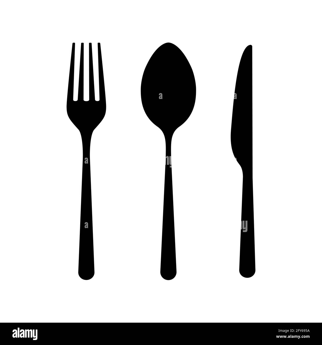 Restaurant silverware on a white background Vector Image