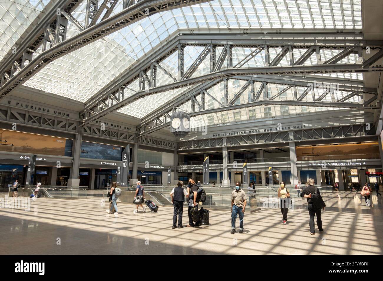 The Moynihan Train Hall (MTH) is located in the historic James A. Farley Post Office Building, New York City, USA Stock Photo