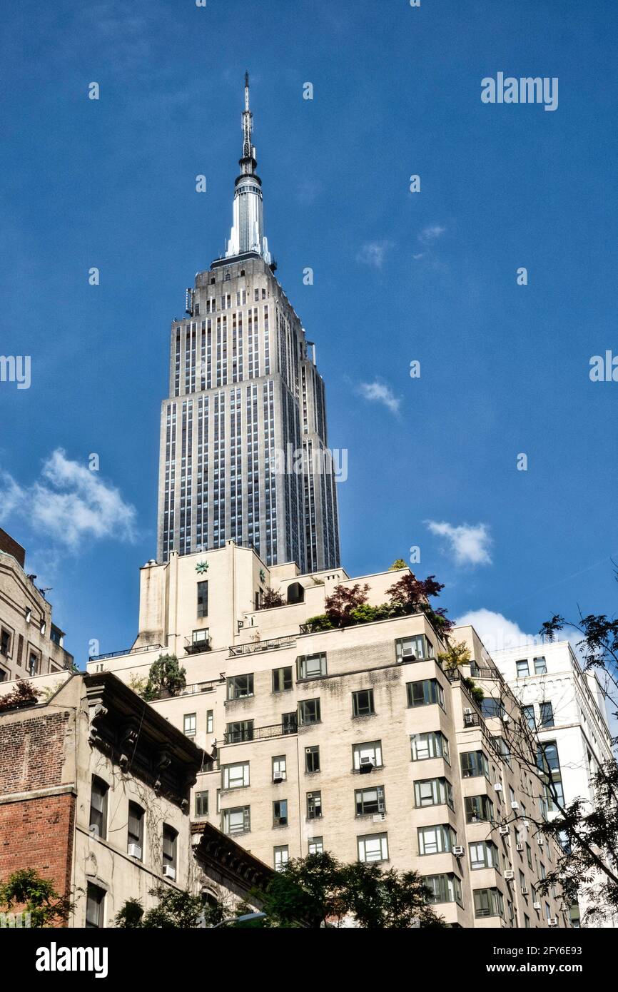 The Empire State Building as seen from street level in the Murray Hill