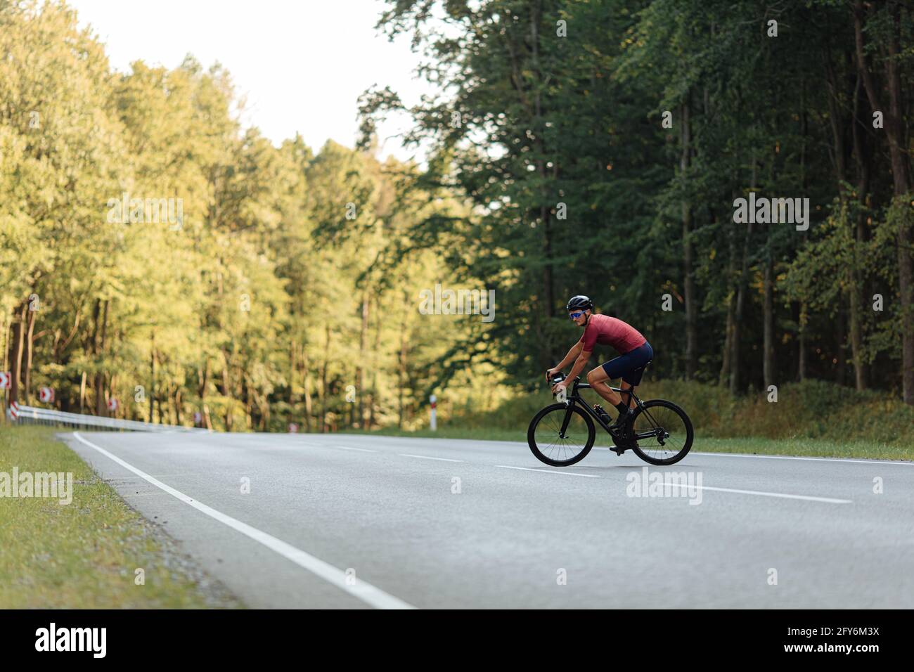 Healthy young man using bike for riding on fresh air Stock Photo Alamy