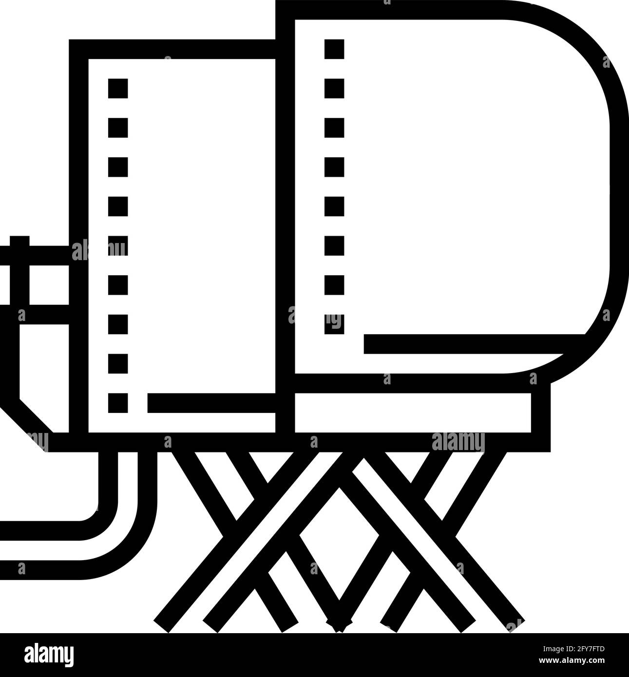 airplane simulator flight school line icon vector illustration Stock ...