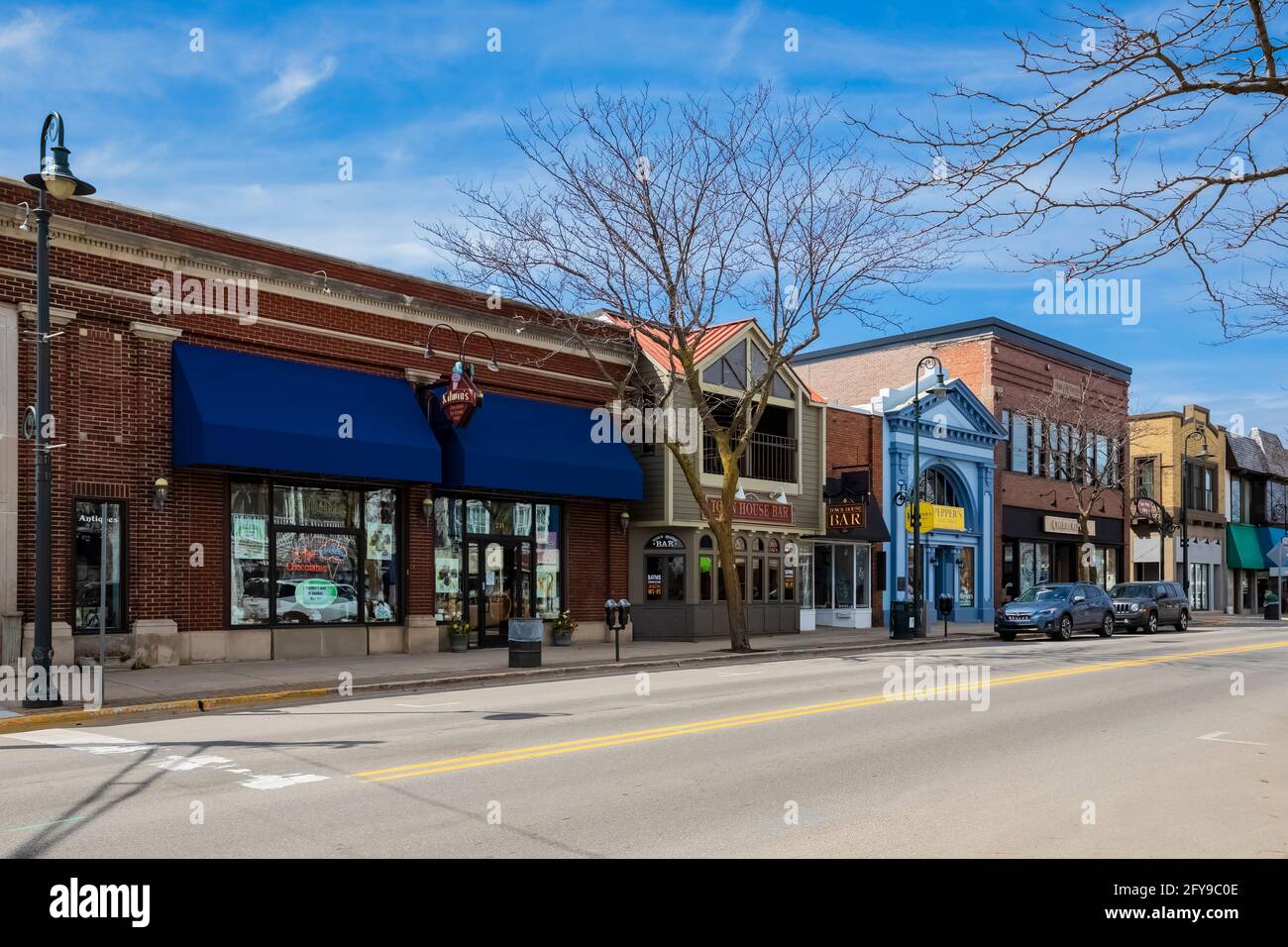 US 31 through downtown Charlevoix, Michigan, USA [No property release; available for editorial